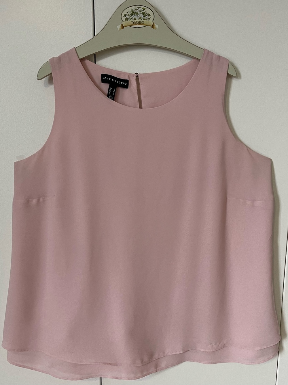 Love & Legend Plus Size Light Pink Sleeveless Shell Top